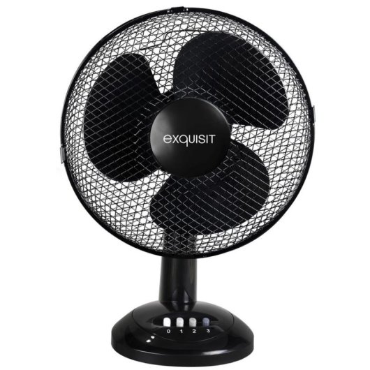 Ventilador de Sobremesa Exquisit VT 34063 sw 35W 3 Velocidades Oscilante Inclinable Negro