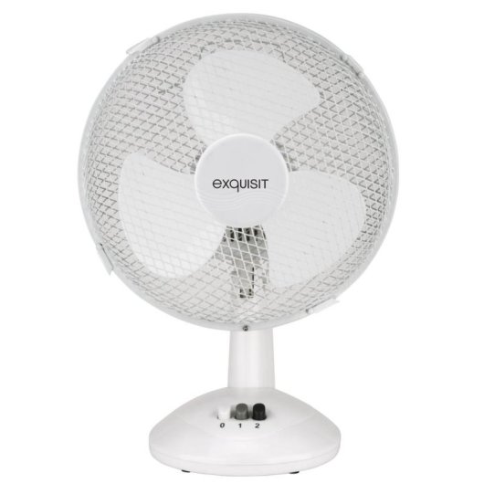 Ventilador de Sobremesa Exquisit VT 33056 we 30W 2 Velocidades Oscilante Inclinable Blanco