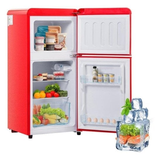 Frigorifero Mini Due Porte Rolipo ES310549RAA Defrost 88,8cm 60L E Rosso