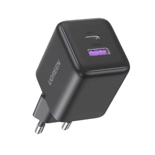 Fonte de Alimentação Ugreen X516 30W GaN USB-A e USB-C Compacta