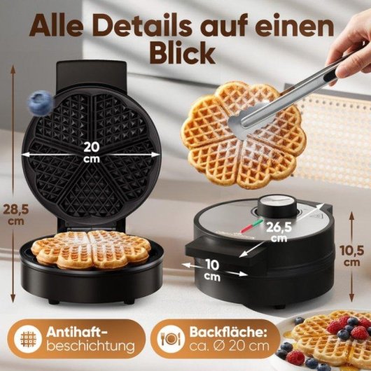 Gofriera ProfiCook PC-WA 1314 20 cm antihaftbelag