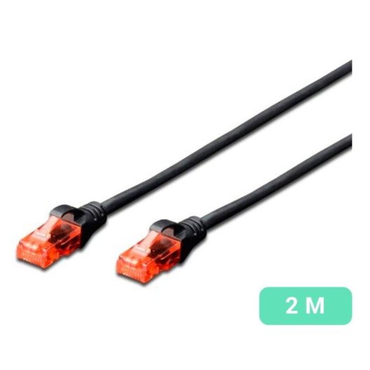 Netzwerkkabel Ewent IM1014 Cat6 U/UTP 2m Schwarz