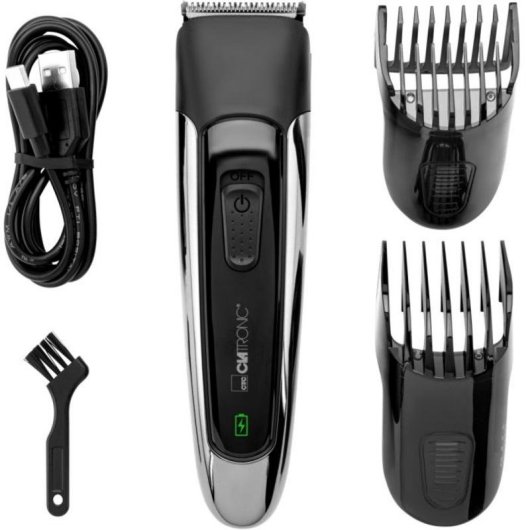 Máquina de Cortar Cabelo Clatronic HSM/R 3827 Sem Fios 16 Comprimentos 100min 2 Pentes