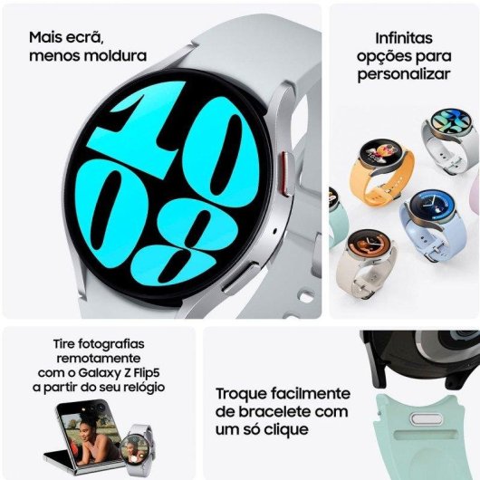 Samsung Galaxy Watch 6 Bluetooth 44mm Aluminium Graphit IP68 Herzfrequenzmesser