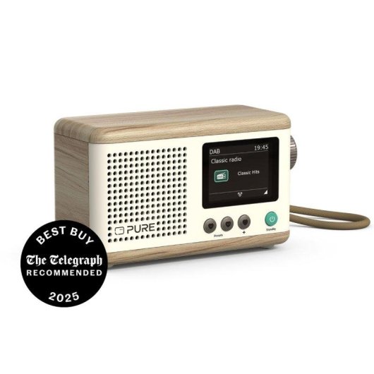 Radio Pure Classic Mini Bianco Cotone/Quercia
