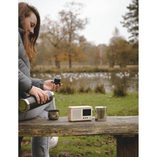 Radio Pure Classic Mini Bianco Cotone/Quercia