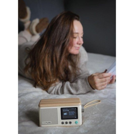 Radio Pure Classic Mini Bianco Cotone/Quercia