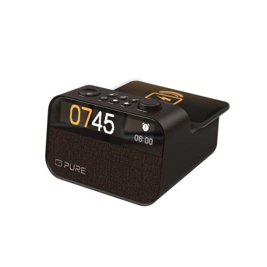 Reveil Moment Charge Noir Cafe Audio 10W Lade Funk Unf Helzen