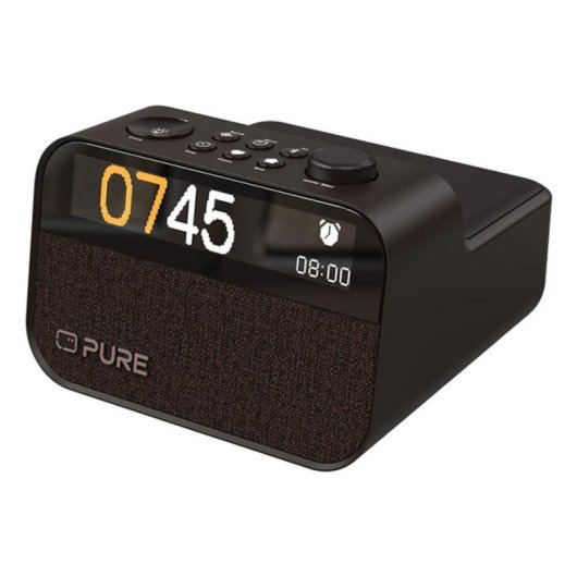 Reveil Moment Charge Noir Cafe Audio 10W Lade Funk Unf Helzen
