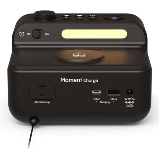 Reveil Moment Charge Noir Cafe Audio 10W Lade Funk Unf Helzen