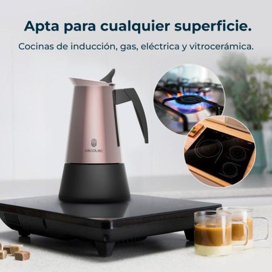 Cafetière italienne Cecotec Piccolina 400 Bronze 0,2 L 4 Tasses Acier inoxydable