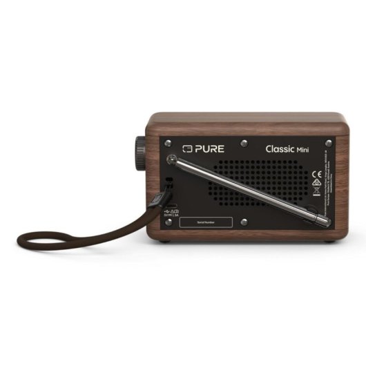 Kompakte Pure Classic Mini Radio Schwarz Kaffee Walnuss