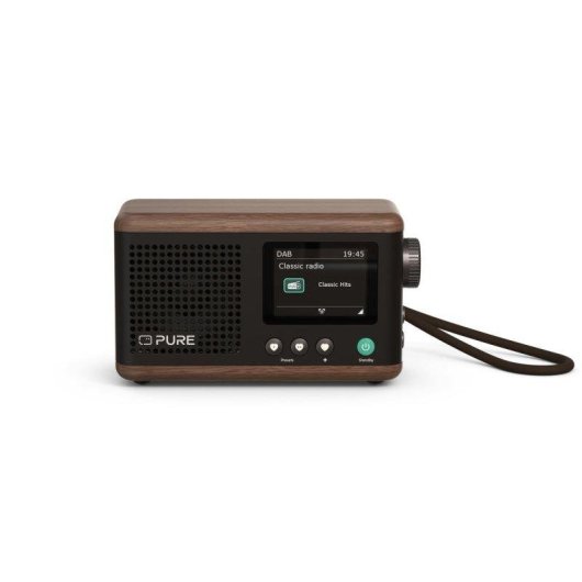 Kompakte Pure Classic Mini Radio Schwarz Kaffee Walnuss