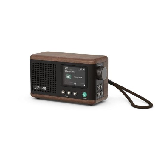 Kompakte Pure Classic Mini Radio Schwarz Kaffee Walnuss