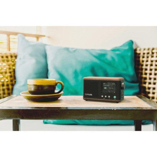 Kompakte Pure Classic Mini Radio Schwarz Kaffee Walnuss
