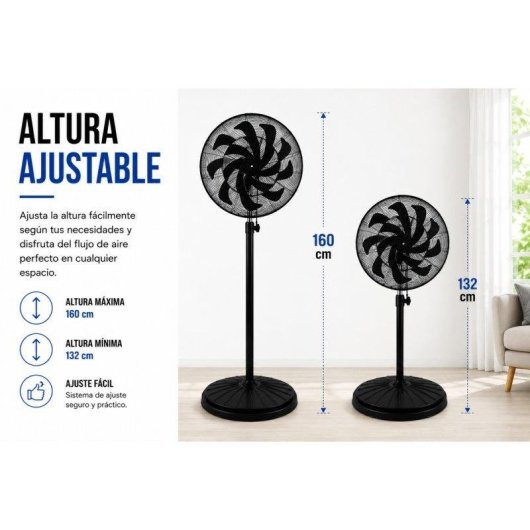 Standventilator Industrie Bilake Centurion 300W 65cm 16 Flügel Oszillierend