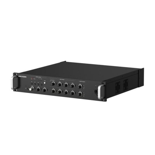 Amplificateur réseau Hikvision 500W 2 zones noir avec Bluetooth et IP