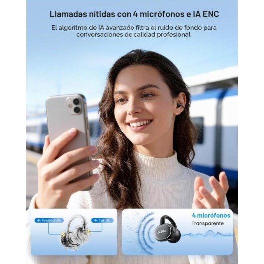 Auricolari Fargo aperti Bluetooth 6.0 con 4 microfoni IA, IP55, alta risoluzione
