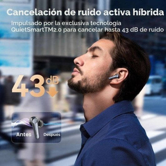 Auricolari Fargo Air Pro 3 Bluetooth 5.3 con Cancellazione Rumore 43 dB e 6 Microfoni