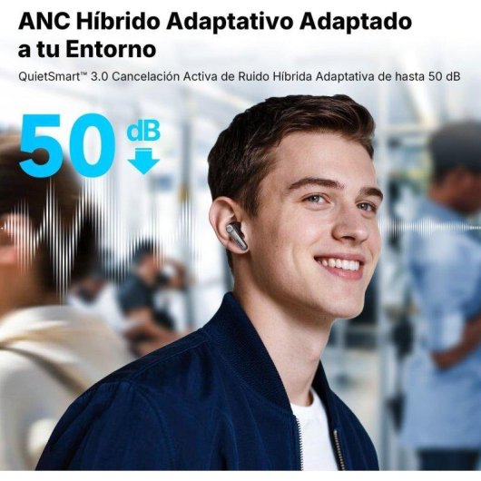 Auricolari Fargo Bluetooth wireless con cancellazione adattiva del rumore e 6 microfoni