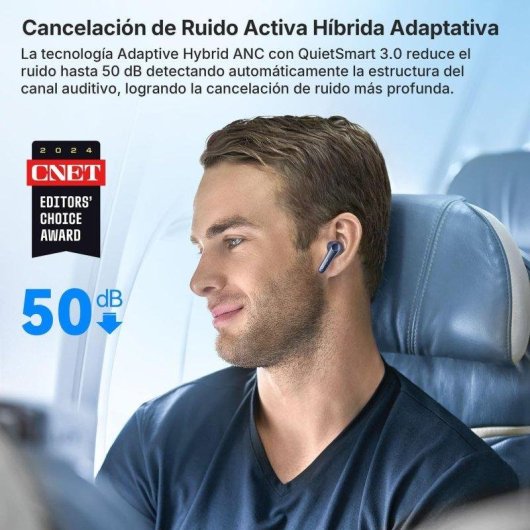 Auricolari Fargo Bluetooth Wireless con Cancellazione Rumore Adattiva, 6 Microfoni, Blu