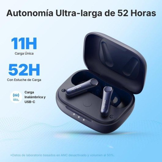 Auricolari Fargo Bluetooth Wireless con Cancellazione Rumore Adattiva, 6 Microfoni, Blu
