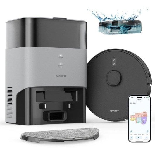 Aspirateur Robot Airrobo T20 avec Vidage Automatique Navigation LiDAR 4 Niveaux de Succion
