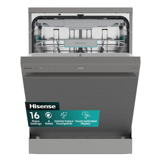 Lavavajillas Hisense HS663A90XUK 16 cubiertos A con apertura automática