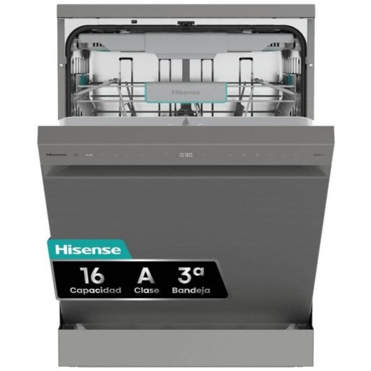 Lavavajillas Hisense HS663A90XUK 16 cubiertos A con apertura automática
