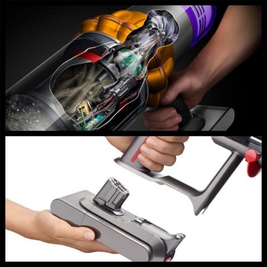 Aspiradora sin Cable Dyson V12 Detect Absolute 150W 60 min Cepillo Láser Antienredos