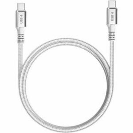USB-C Kabel DCU Tecnologic USB4 Gen 2x2 240W 40Gbps 1,5m Weiß