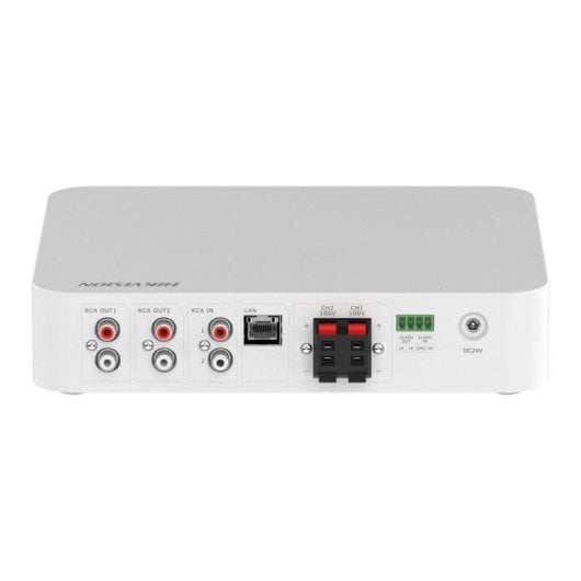 Amplificador de Rede Hikvision 80W 2 Zonas com Gestão de Áudio Inteligente