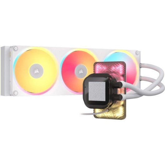 Watercooling Corsair TITAN II 360 Ultra LX LCD 360 mm, 3 ventilateurs blanc