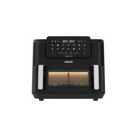 Airfryer Haeger AF-D10.010B Double Compartiment 10L 2600W Minuteur