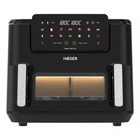 Airfryer Haeger AF-D10.010B 10 L 2600 W Kijkvenster met Timer