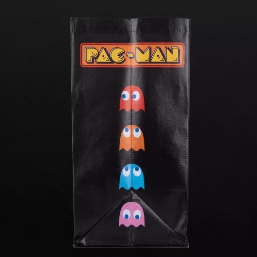 Bolsa de Compras Konix Pac-Man Negra PET Reciclado
