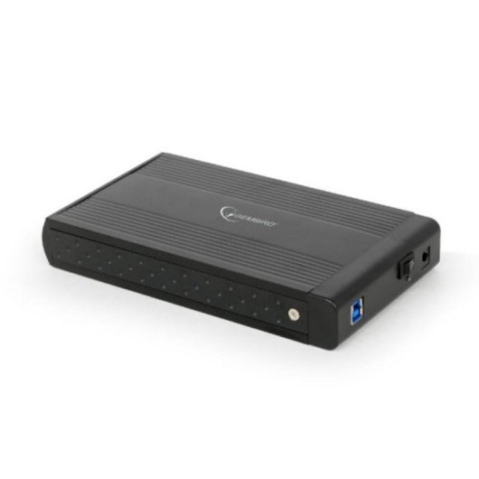 Caja PC Gembird EE3-U3S-3 3.5'' Aluminium Schwarz USB 3.2 Gen 1