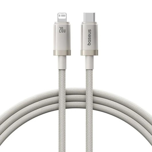 Cable Baseus Lightning a USB-C 1m Carga Rápida 20W Plata