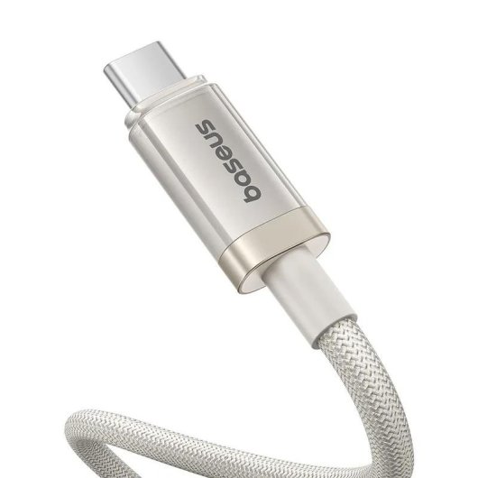 Cable Baseus Lightning a USB-C 1m Carga Rápida 20W Plata