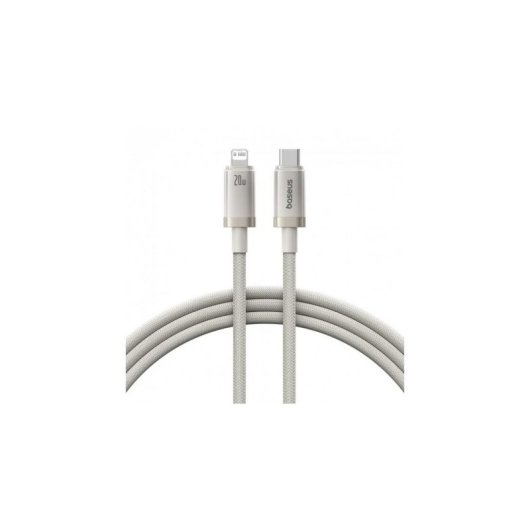 Cable Baseus Lightning a USB-C 1m Carga Rápida 20W Plata
