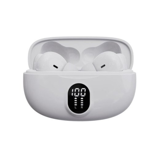 Denver TWE-57W kabellose Bluetooth 5.3 Kopfhörer mit Touch-Steuerung und Mikrofon weiß