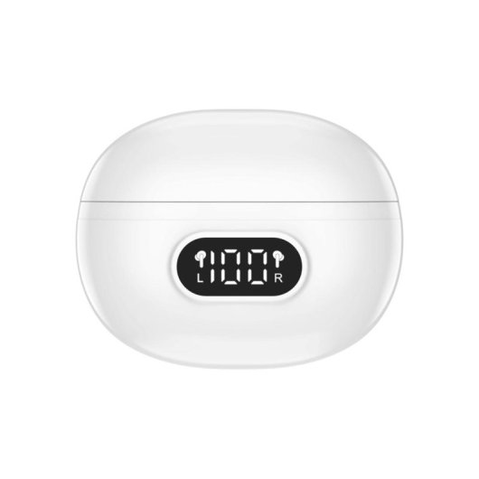 Denver TWE-357 Bluetooth 5.3 kabellose Kopfhörer mit Weißrauschunterdrückung Weiß