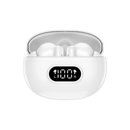 Denver TWE-357 Bluetooth 5.3 kabellose Kopfhörer mit Weißrauschunterdrückung Weiß