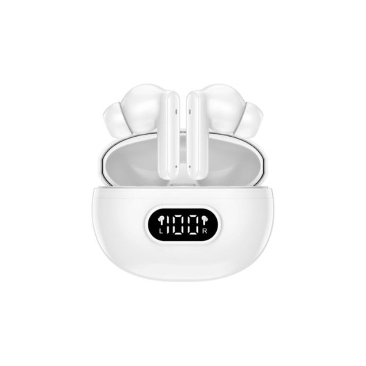 Denver TWE-357 Bluetooth 5.3 kabellose Kopfhörer mit Weißrauschunterdrückung Weiß