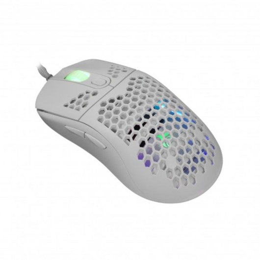 Mouse White Shark GALAHAD White USB 7200 DPI Ambidestro Bianco RGB