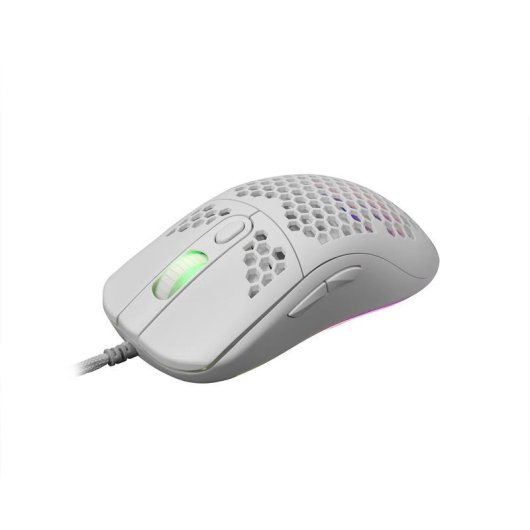 Mouse White Shark GALAHAD White USB 7200 DPI Ambidestro Bianco RGB