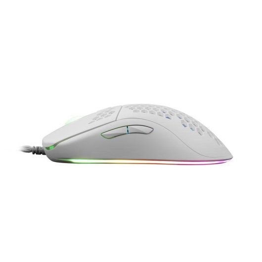 Mouse White Shark GALAHAD White USB 7200 DPI Ambidestro Bianco RGB