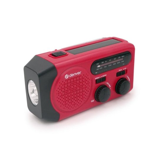 Tragbares Radio Denver SCR-2010MK2 AM/FM mit Solar und Kurbel