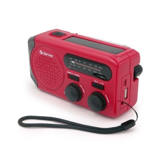Tragbares Radio Denver SCR-2010MK2 AM/FM mit Solar und Kurbel
