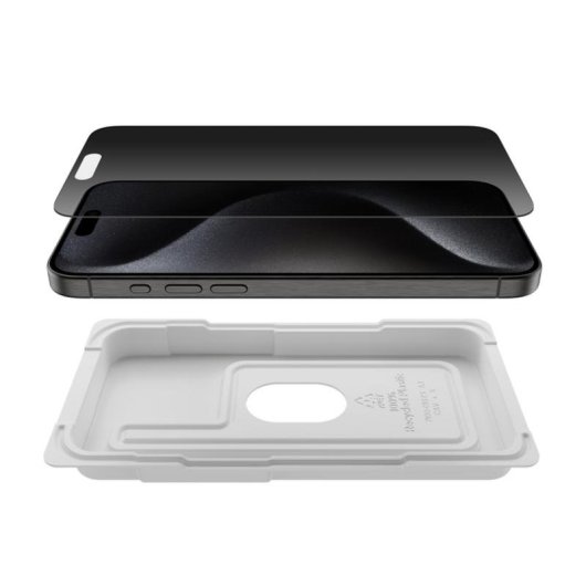 Bildschirmprotektor Belkin ScreenForce InvisiGlass Privacy iPhone 16 Pro Antibakteriell